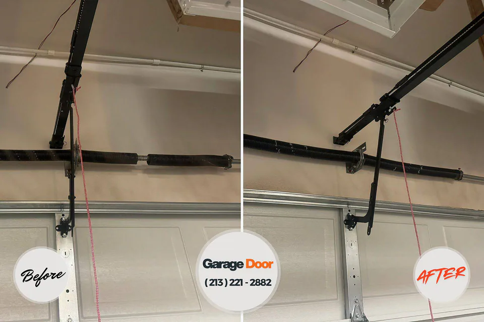 Before and after: garage door repair Clarkdale, AZ